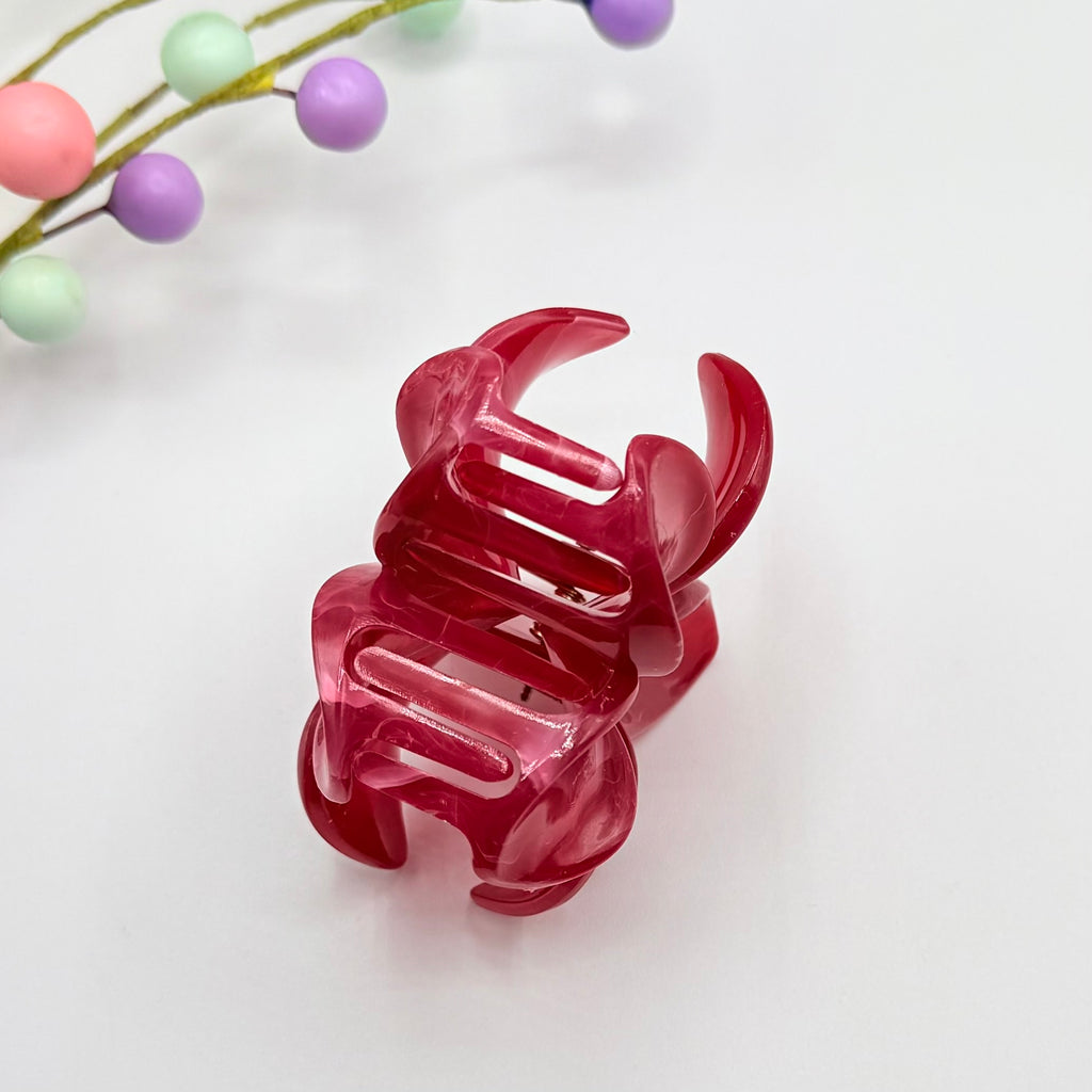 Red Flower Claw Clip Hair Clips
