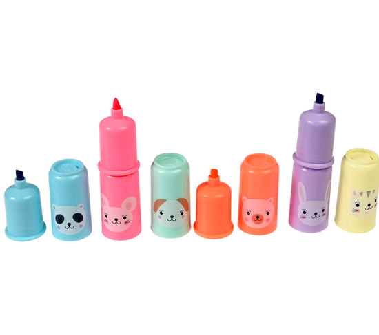 Mini animal highlighters (pack of 6)