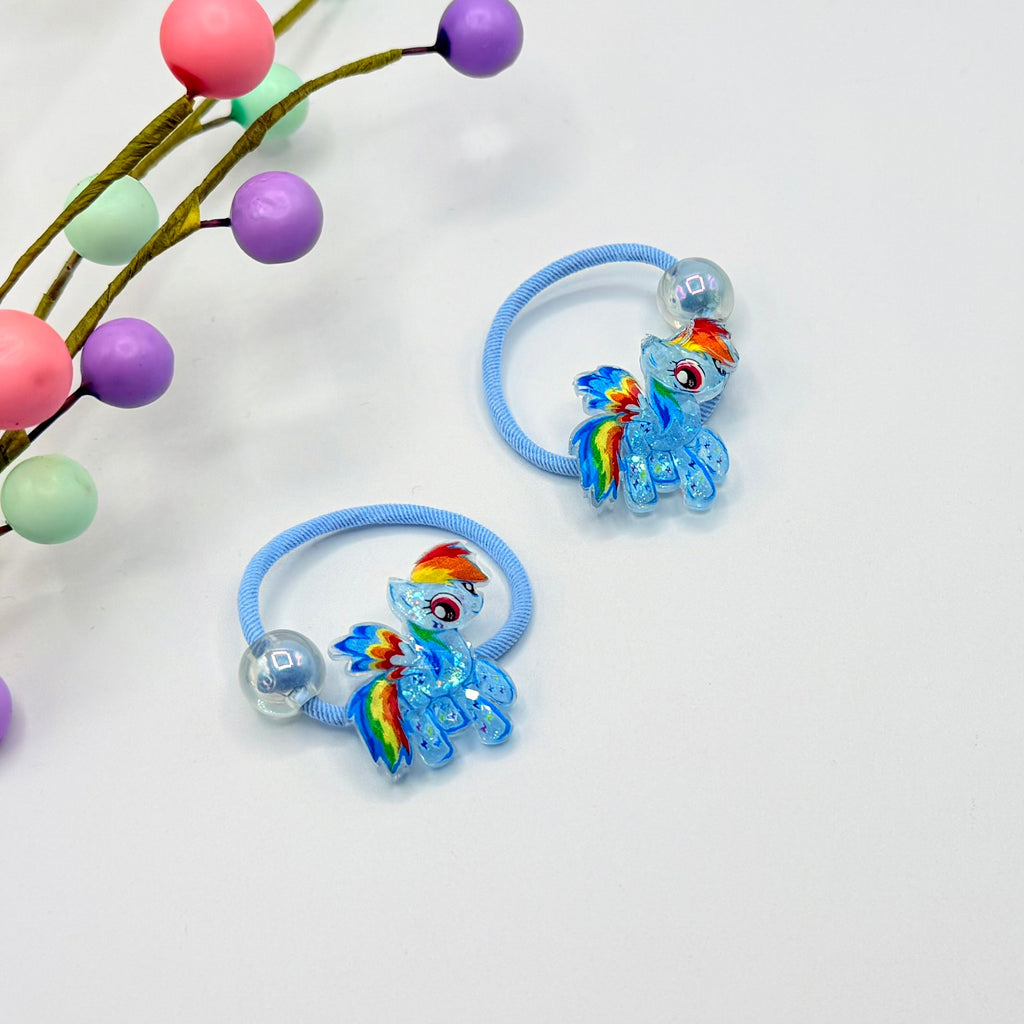 Sparkling Pony Hair Bobble Set - Blue Hair bobbles