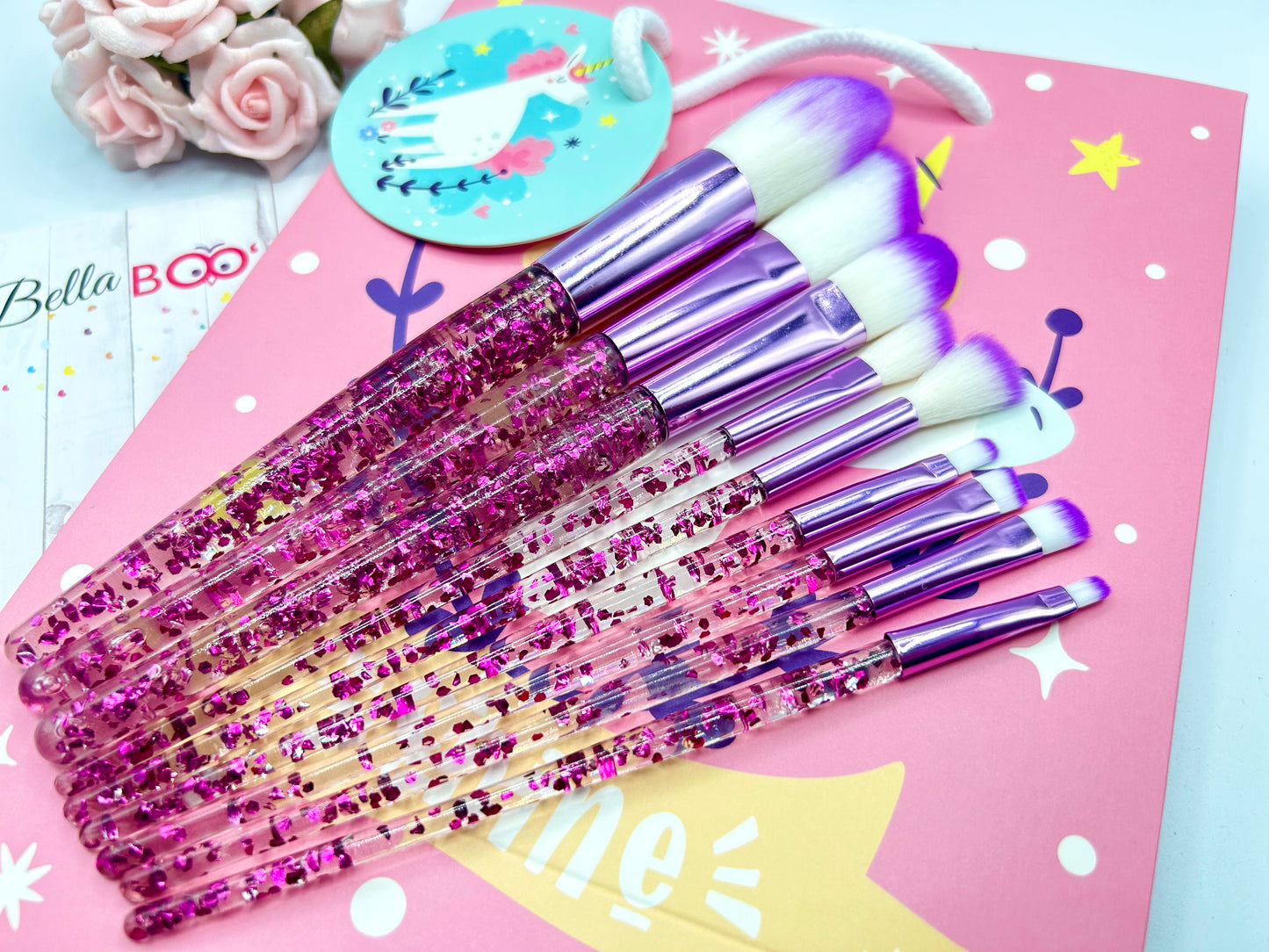 Sparkly Make-Up Brush Set & Gift Bag