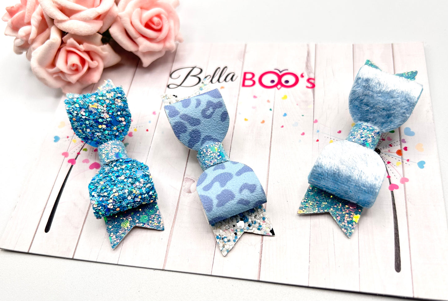 Itsy Bitsy Hair Bow Set - All In Blue