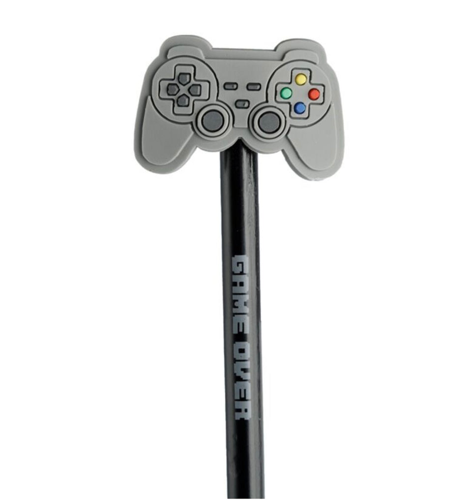 Game Over Pencil with PVC Topper Grey Stationary