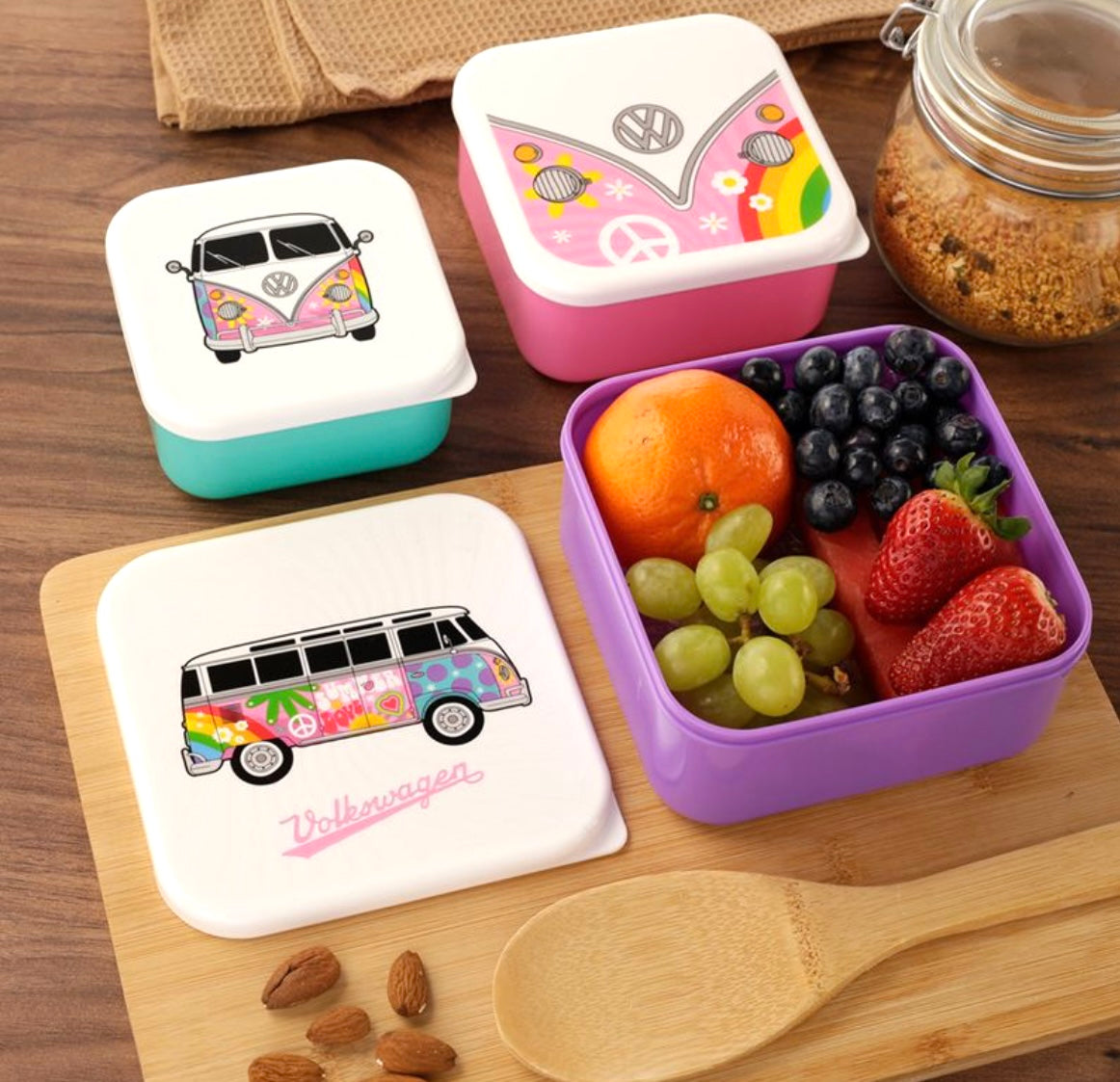 Set of 3 Lunch Box M/L/XL Volkswagen VW T1 Camper Bus