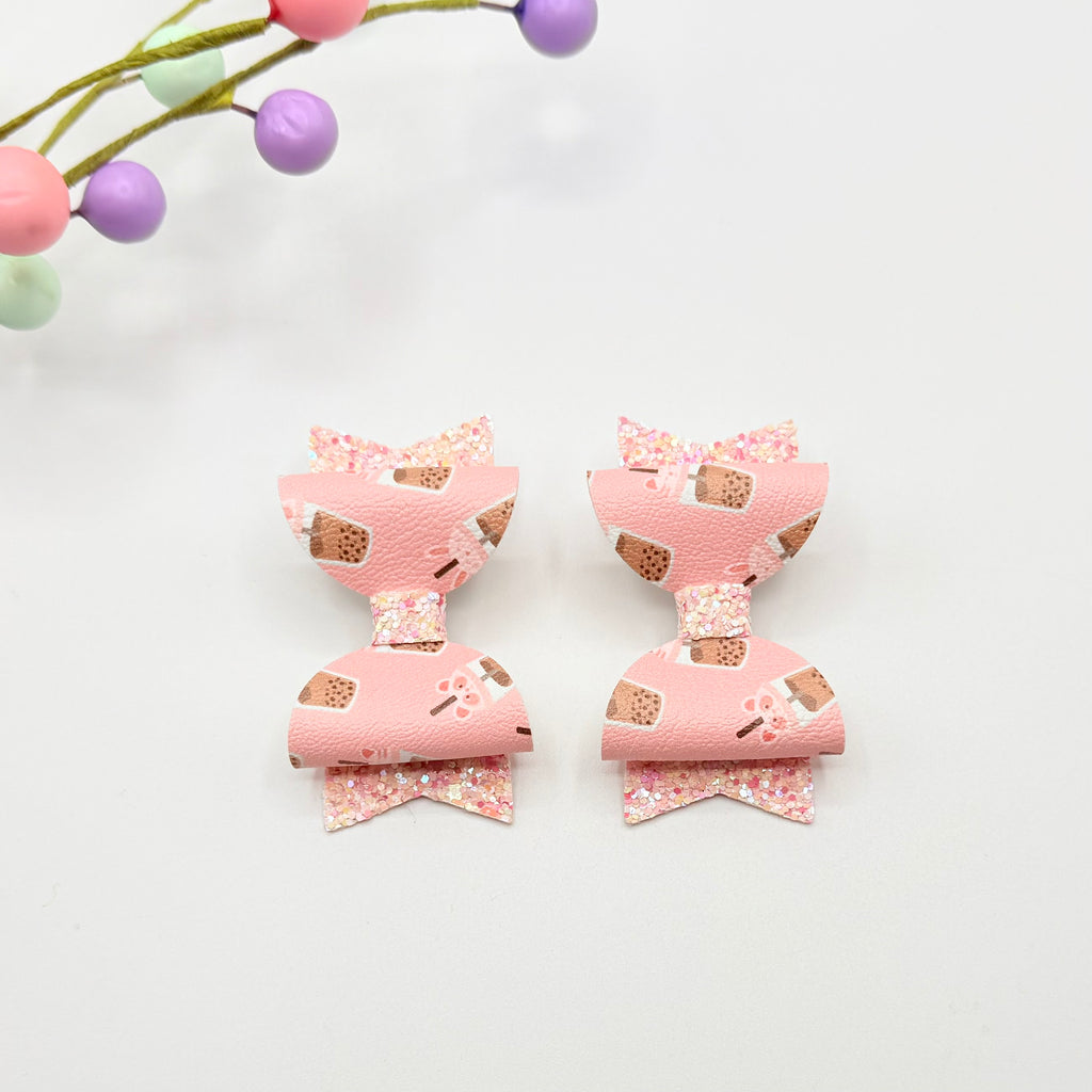 Bella Hair Bow Set - Bubble Tea Hair bow sets