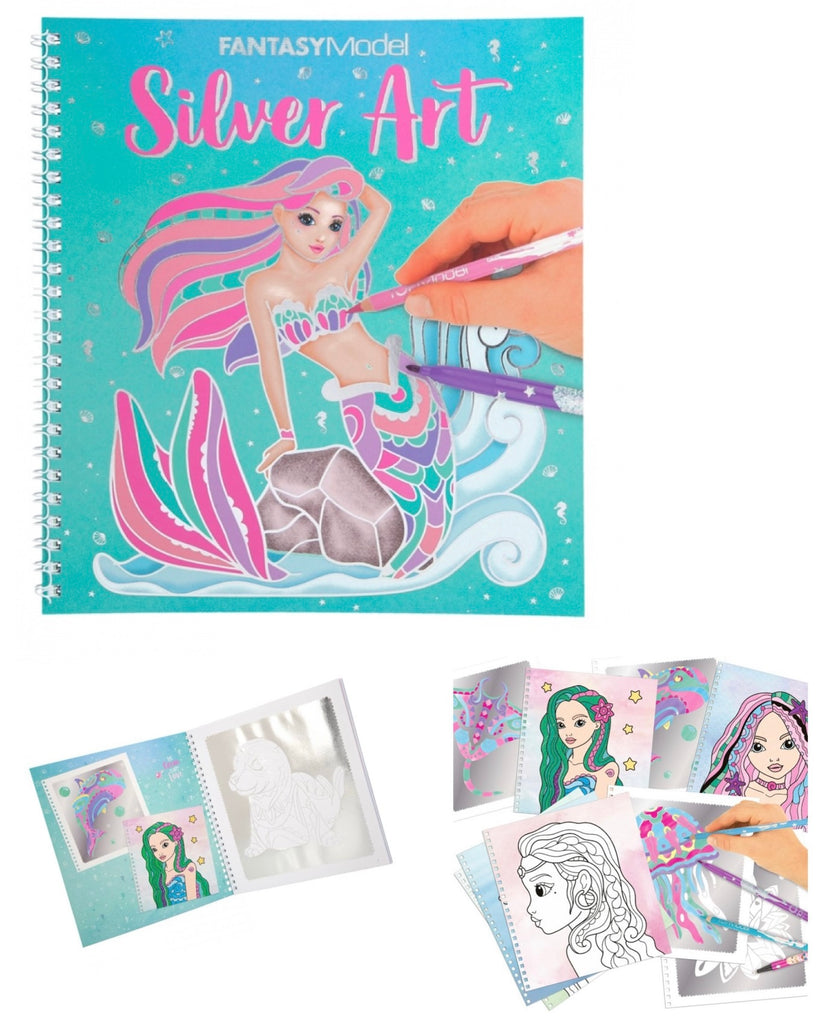Fantasy Topmodel Coloring Book Silver Art Stationary