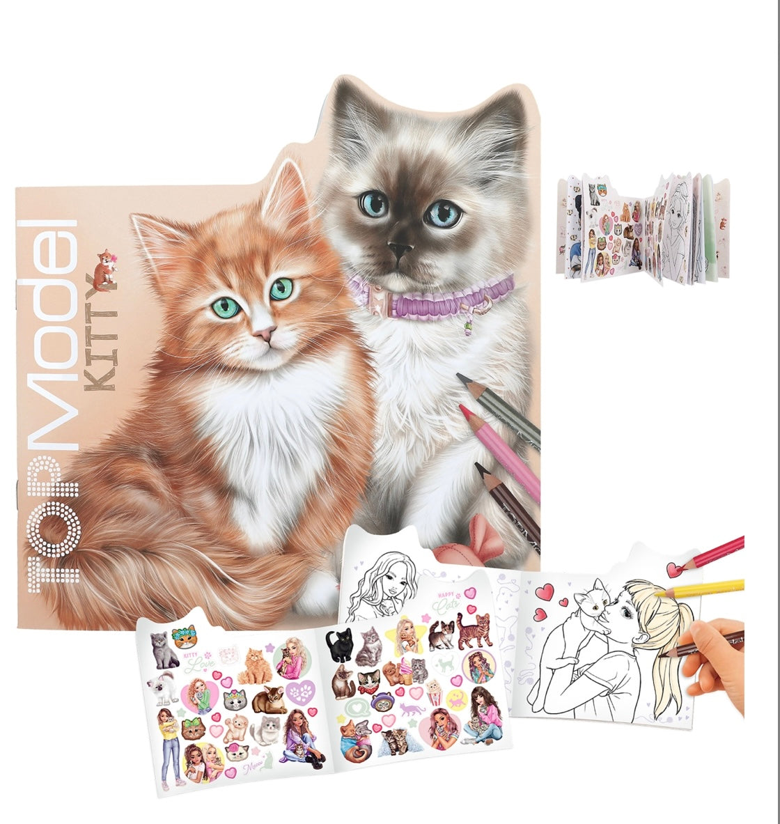 TOPModel Kitty Colouring Book Figural KITTY and DOGGY