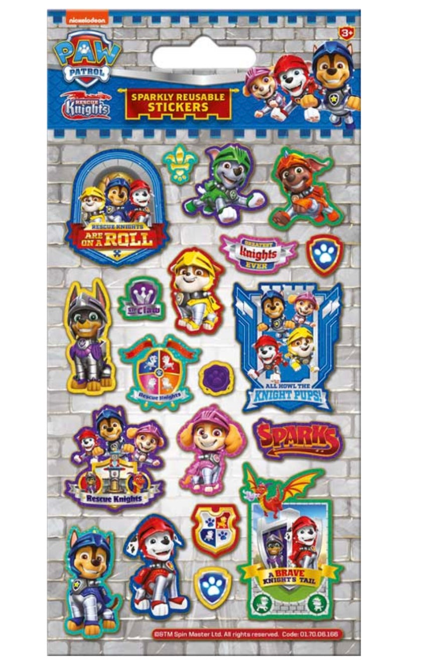 PAW PATROL RESCUE KNIGHTS FOIL STICKERS