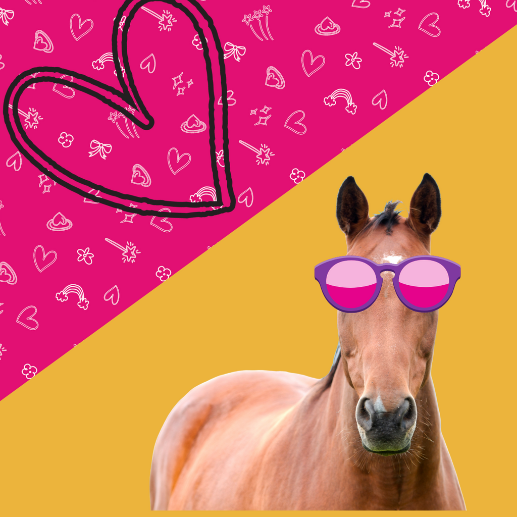 Pink Framed Print Horse Gifting