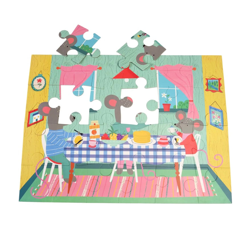 Floor puzzle (24 pieces) - Mouse in a House