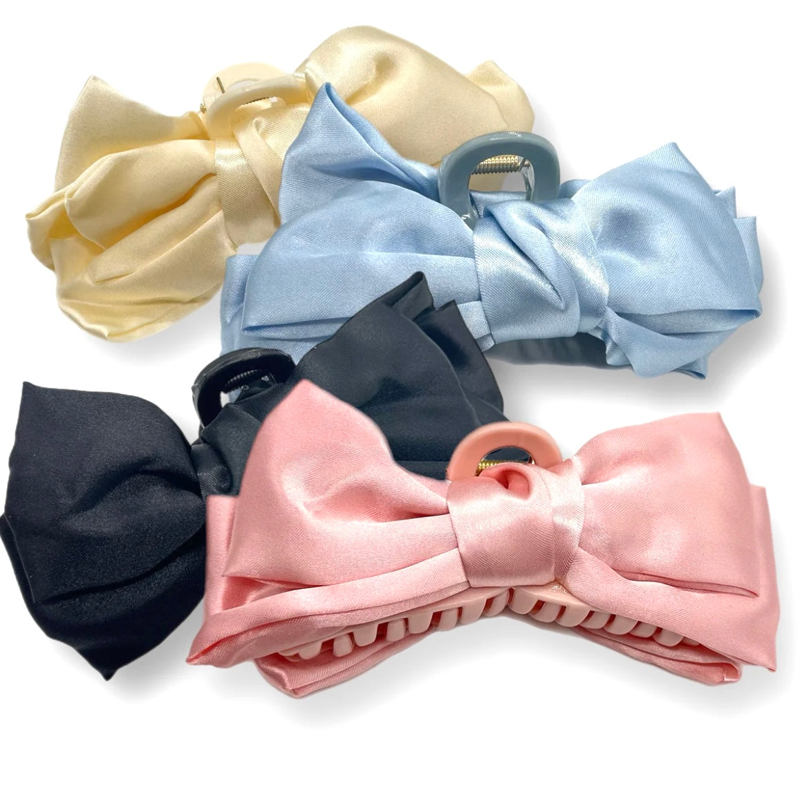 Satin Bow Hair Claw Clip - Choose Your Colour