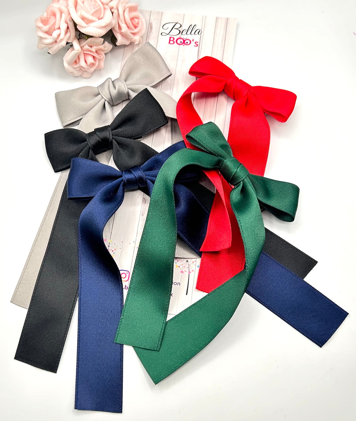 Ribbon Hair Bows - Select Your Colour Choice