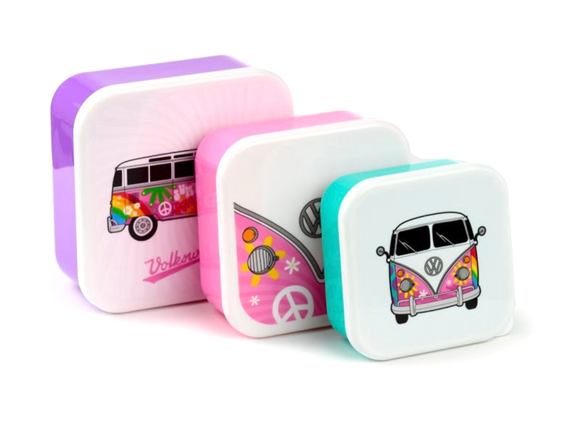 Set of 3 Lunch Box M/L/XL Volkswagen VW T1 Camper Bus