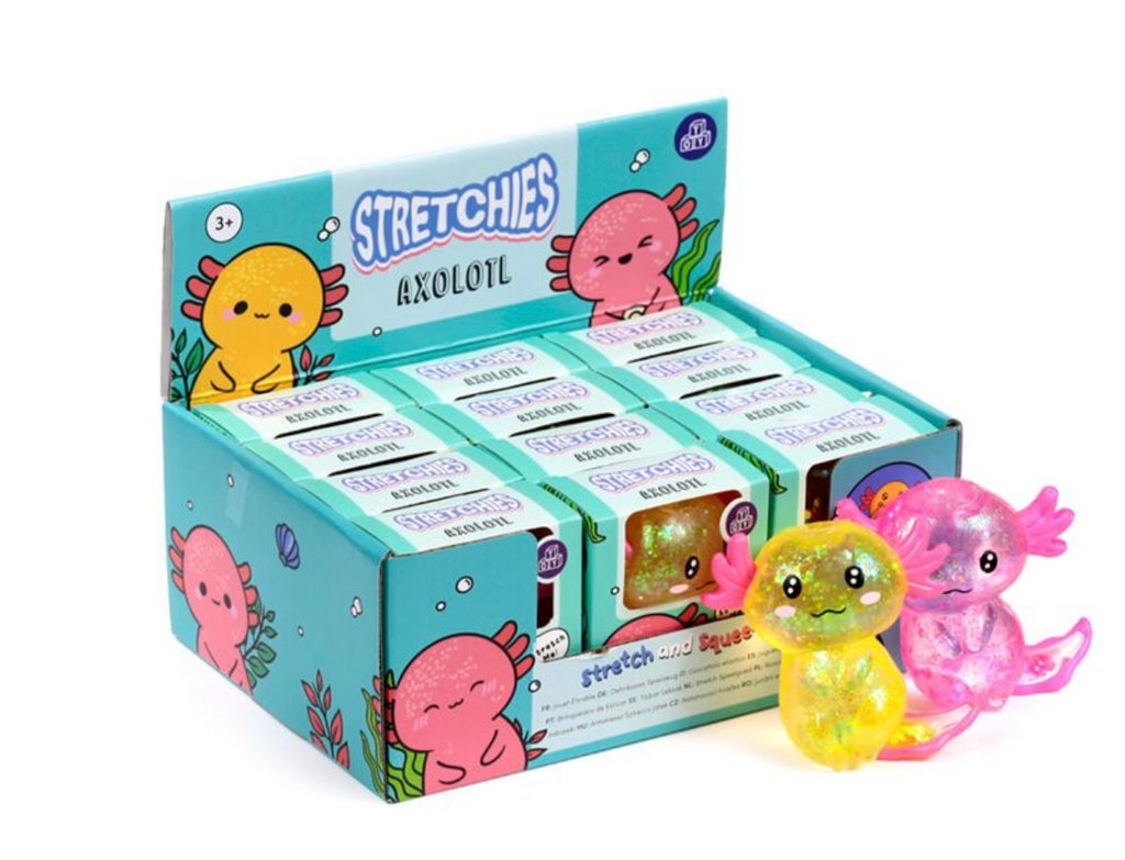 Squeezable Glitter Axolotl Stress Toy Fidget