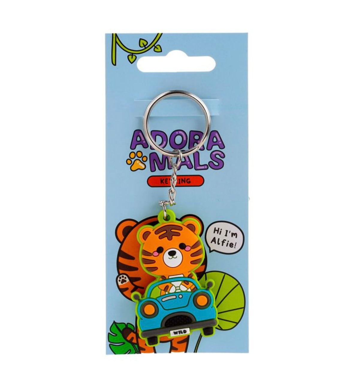 Alfie the Tiger Adoramals PVC Keyring