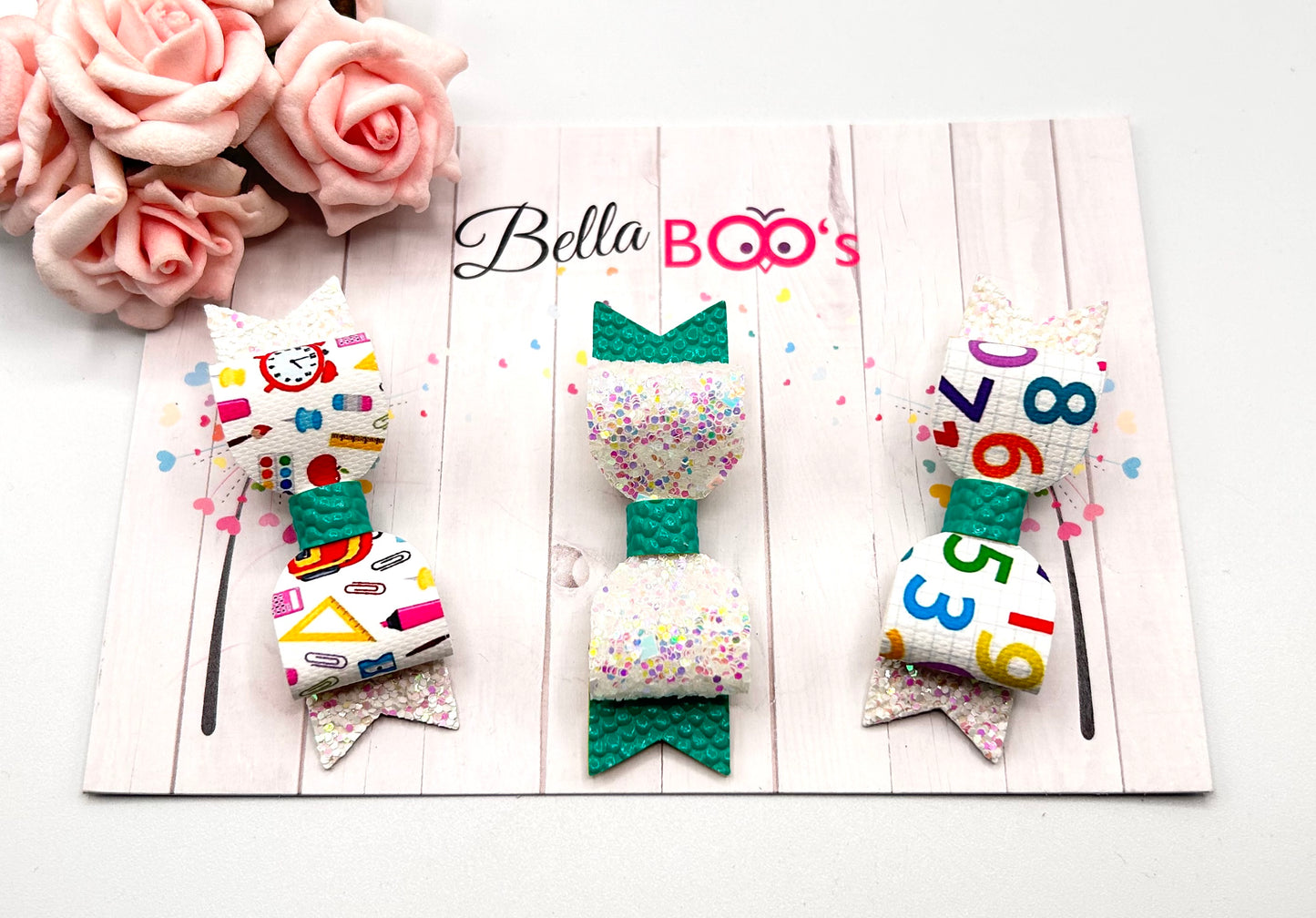 Itsy Bitsy Hair Bow Set - School Numbers