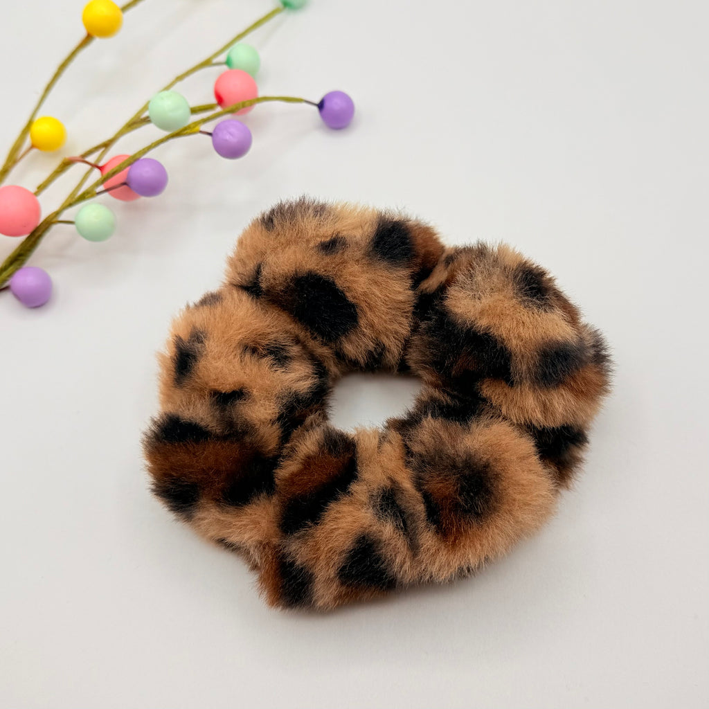 Animal Faux Fur Hair Scrunchie Hair scrunchies