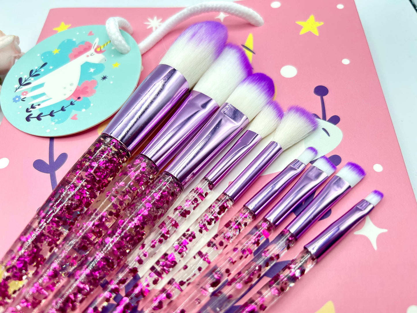 Sparkly Make-Up Brush Set & Gift Bag