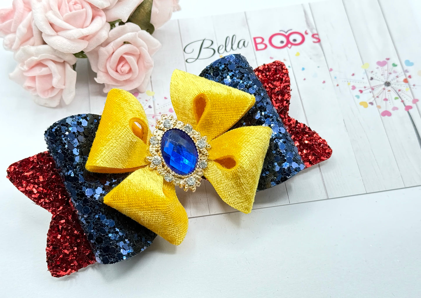 Deluxe Hair Bow - Princess Party