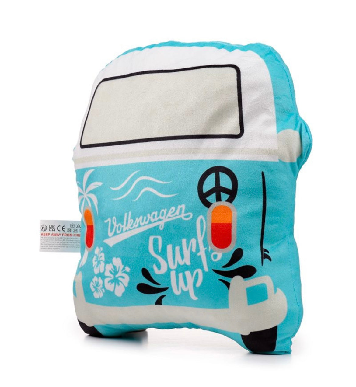 Plush Volkswagen VW T1 Camper Bus Shaped Surf Cushion- Blue