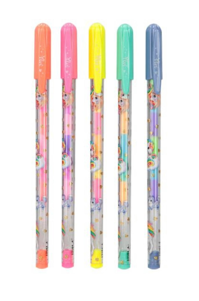 Ylvi Gel Pen Set 5 Rainbow Colours Stationary