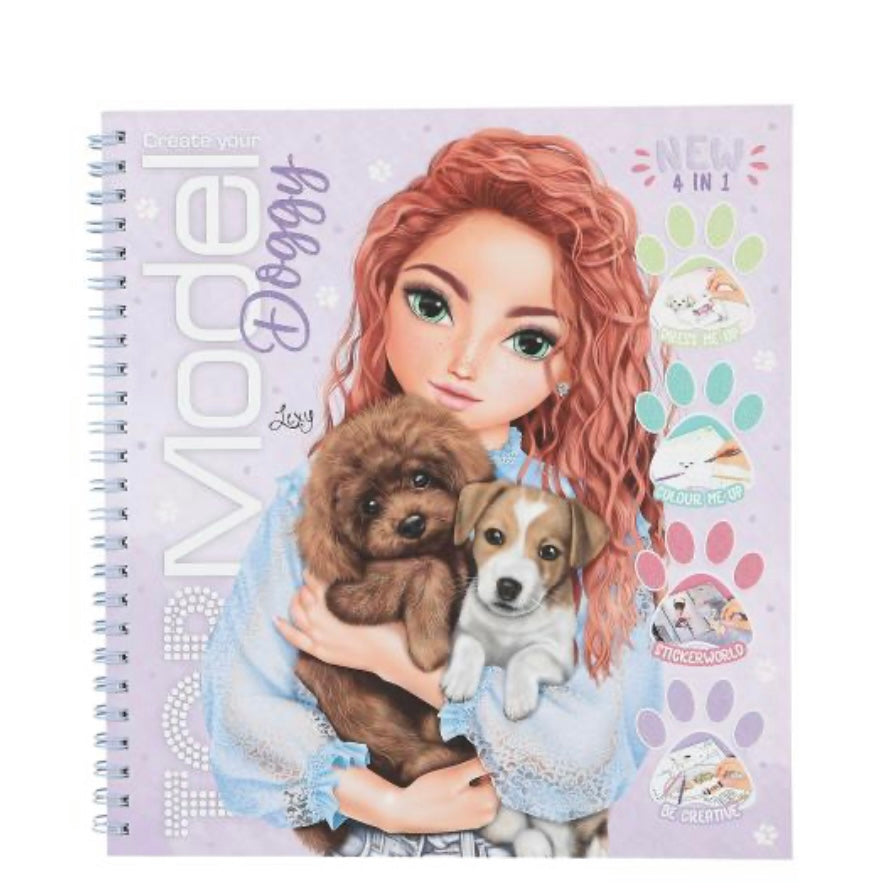 Create Your TOPModel Doggy Colouring Book Stationary