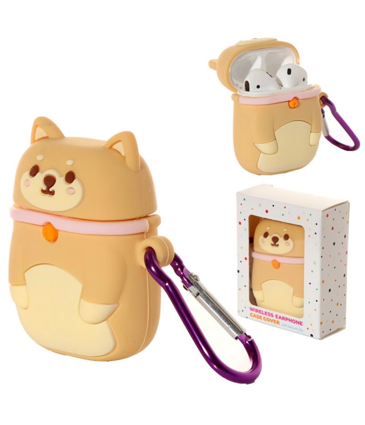 Load image into Gallery viewer, Shiba Inu Dog Wireless Earphone Silicone Case Cover
