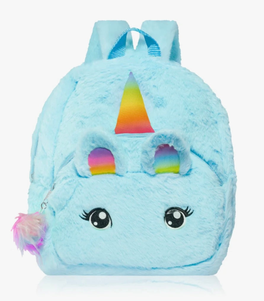 Plush Fluffy Unicorn Backpack