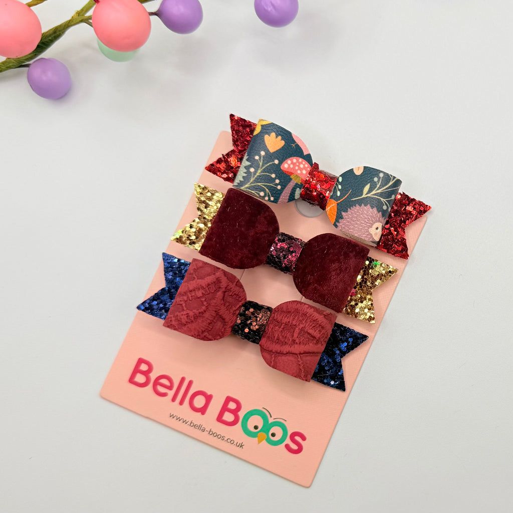 Itsy Bitsy Hair Bow Set - Forest Friends Hair bow sets