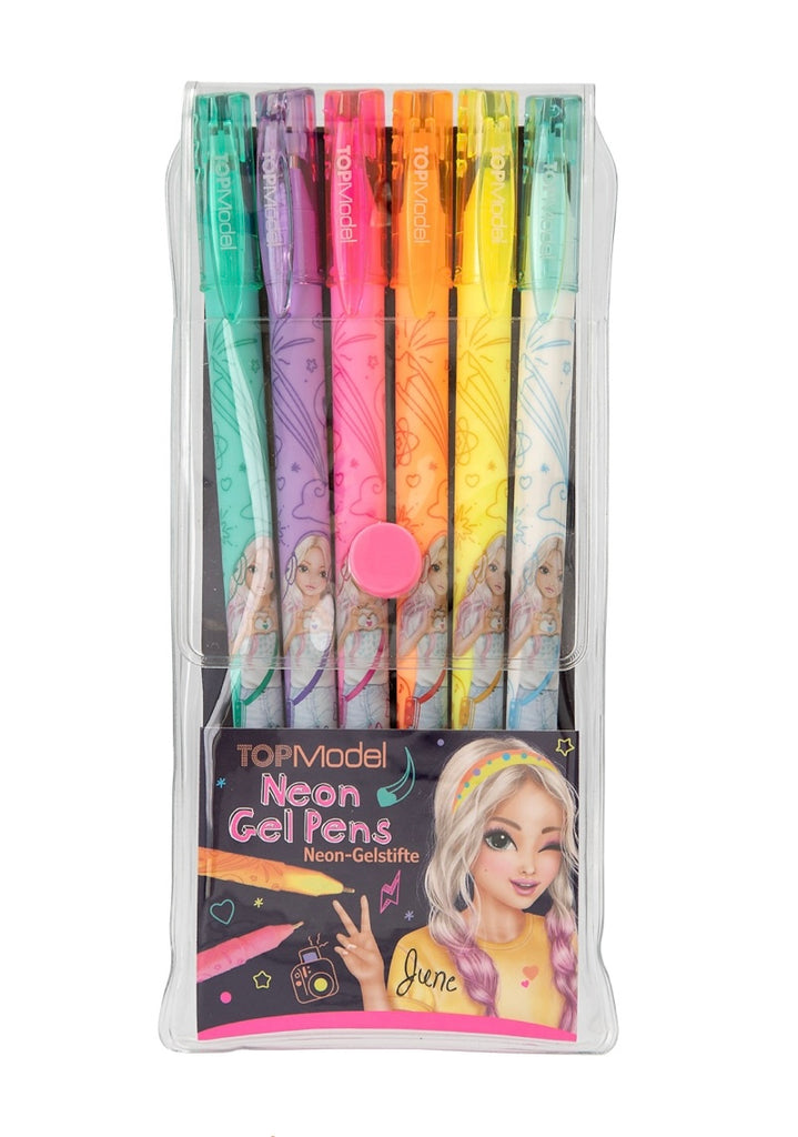 TOPModel Neon Gel Pen Set, 6 Colours Stationary