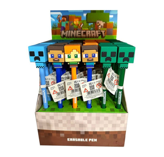 Inkredible Erasable Pen with Minecraft Chibi Style Topper