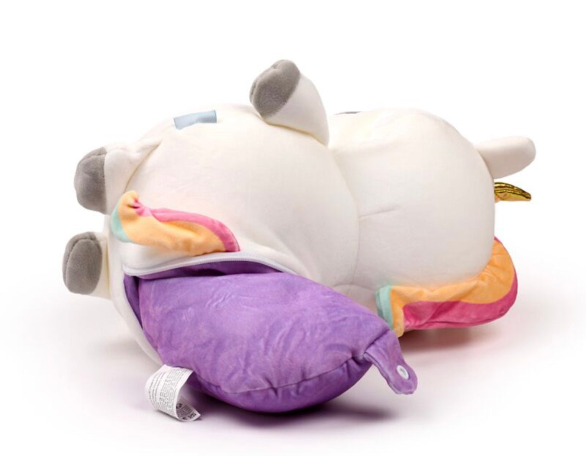 Swapseazzz Adoracorns Unicorn 2-in-1 Plush Travel Pillow & Toy