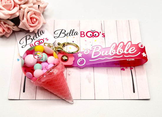 Ice Cream Bubble Keyring