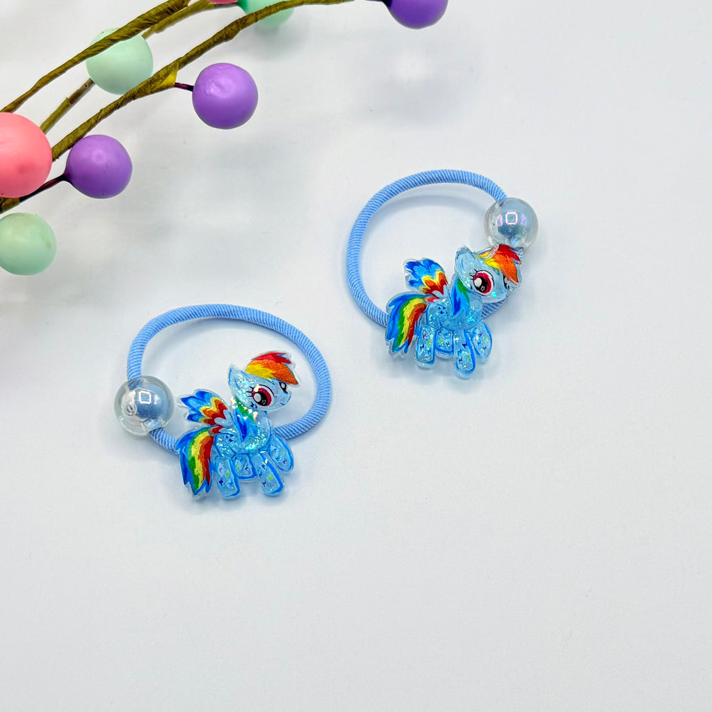 Sparkling Pony Hair Bobble Set - Blue Hair bobbles