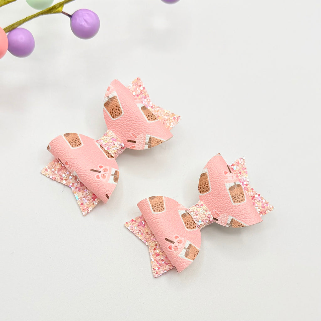 Bella Hair Bow Set - Bubble Tea Hair bow sets