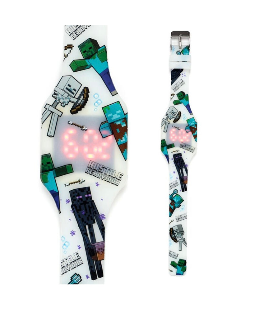 Minecraft Glow in the Dark Silicone Digital Watch - Select your Choice Watches