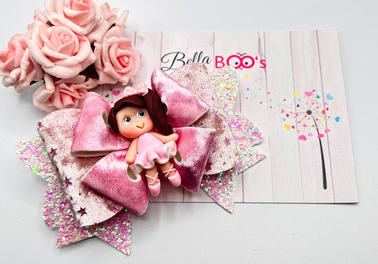 Deluxe Ballerina Hair Bow - Handcrafted Clay - Select Your Colour