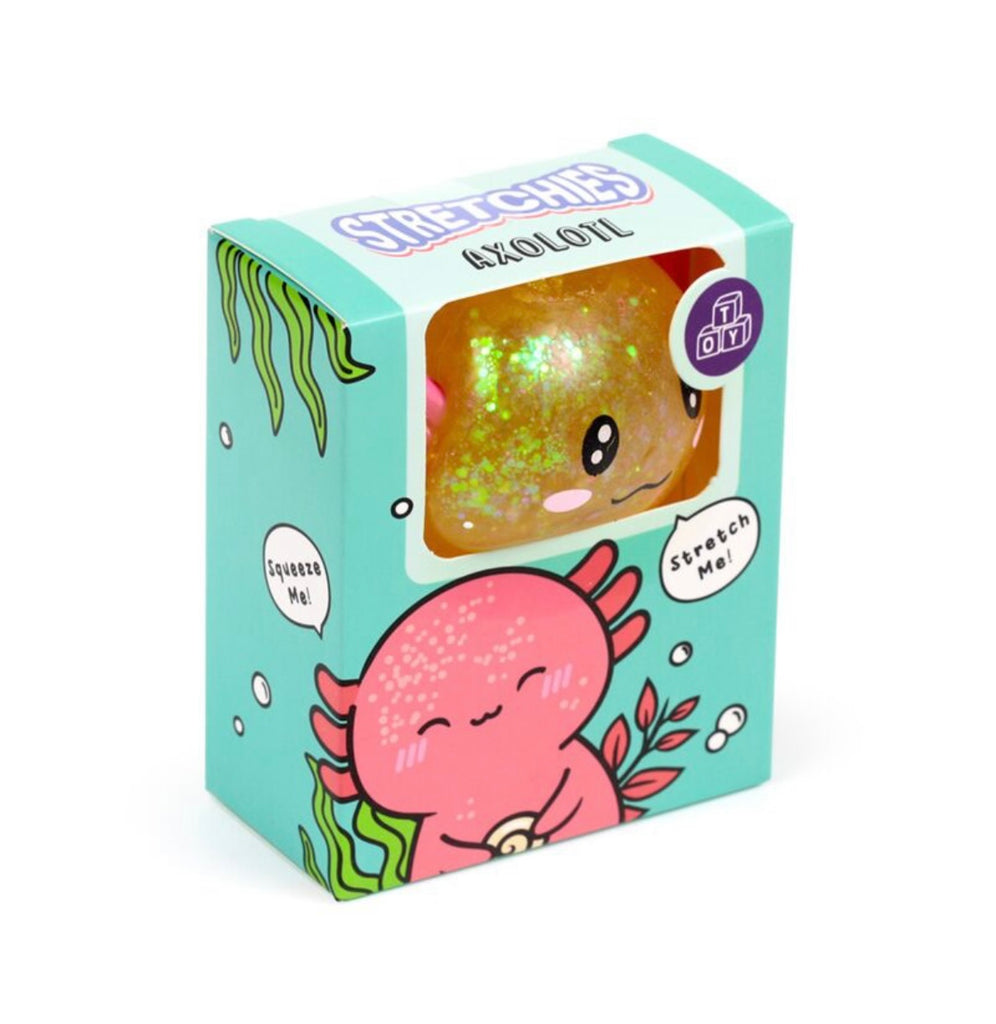 Squeezable Glitter Axolotl Stress Toy Fidget