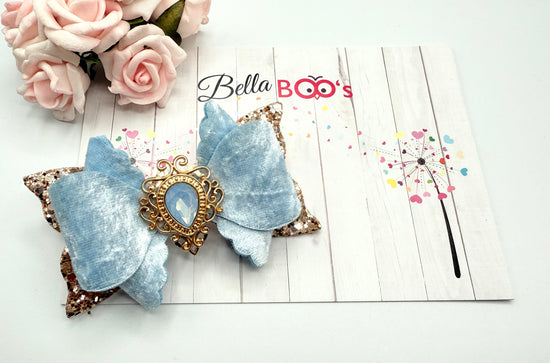 Princess Blue Hair Bow