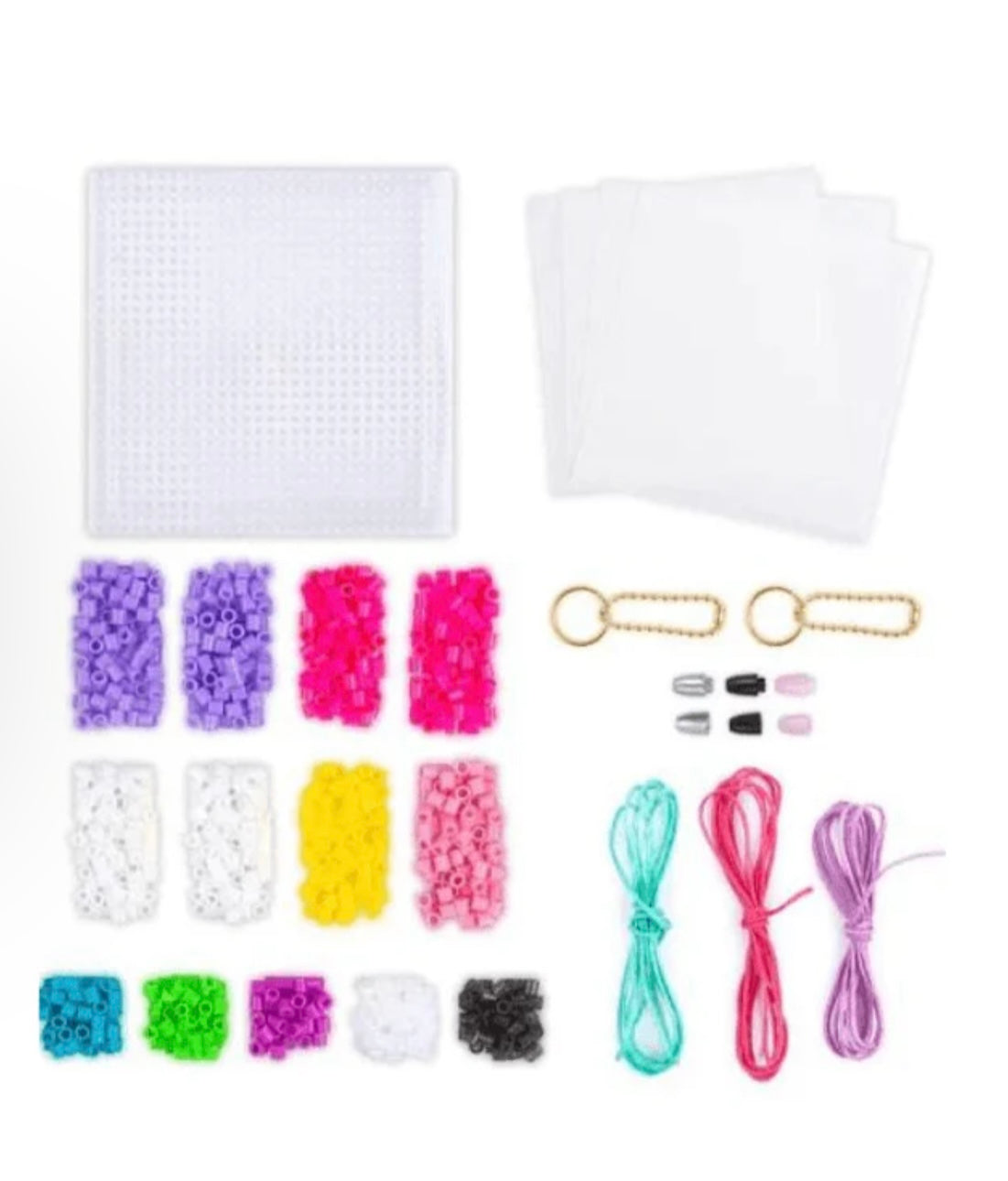 Barbie Fuse Bead Accessory Creation Set Kids Coloured Beads Home Craft Kit Barbie Movie Themed