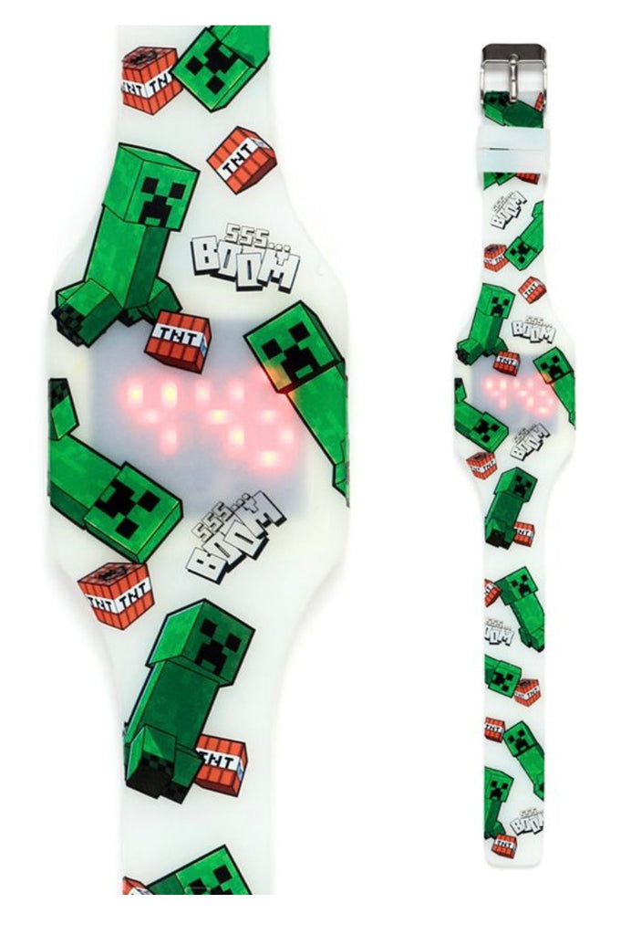 Minecraft Glow in the Dark Silicone Digital Watch - Select your Choice Watches