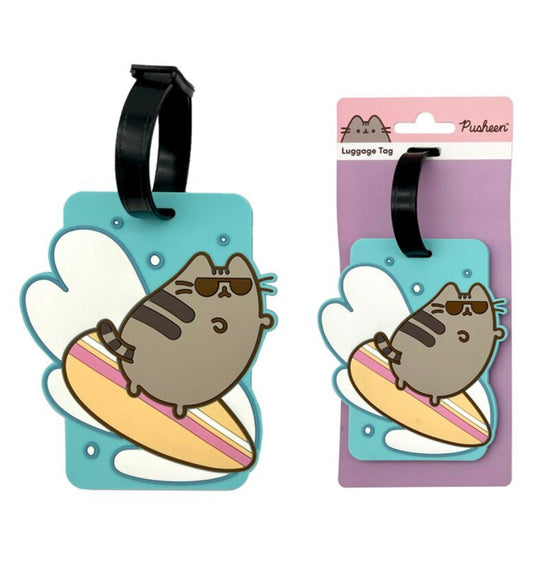 Pusheen the Cat Summer Surfer PVC Luggage Tag