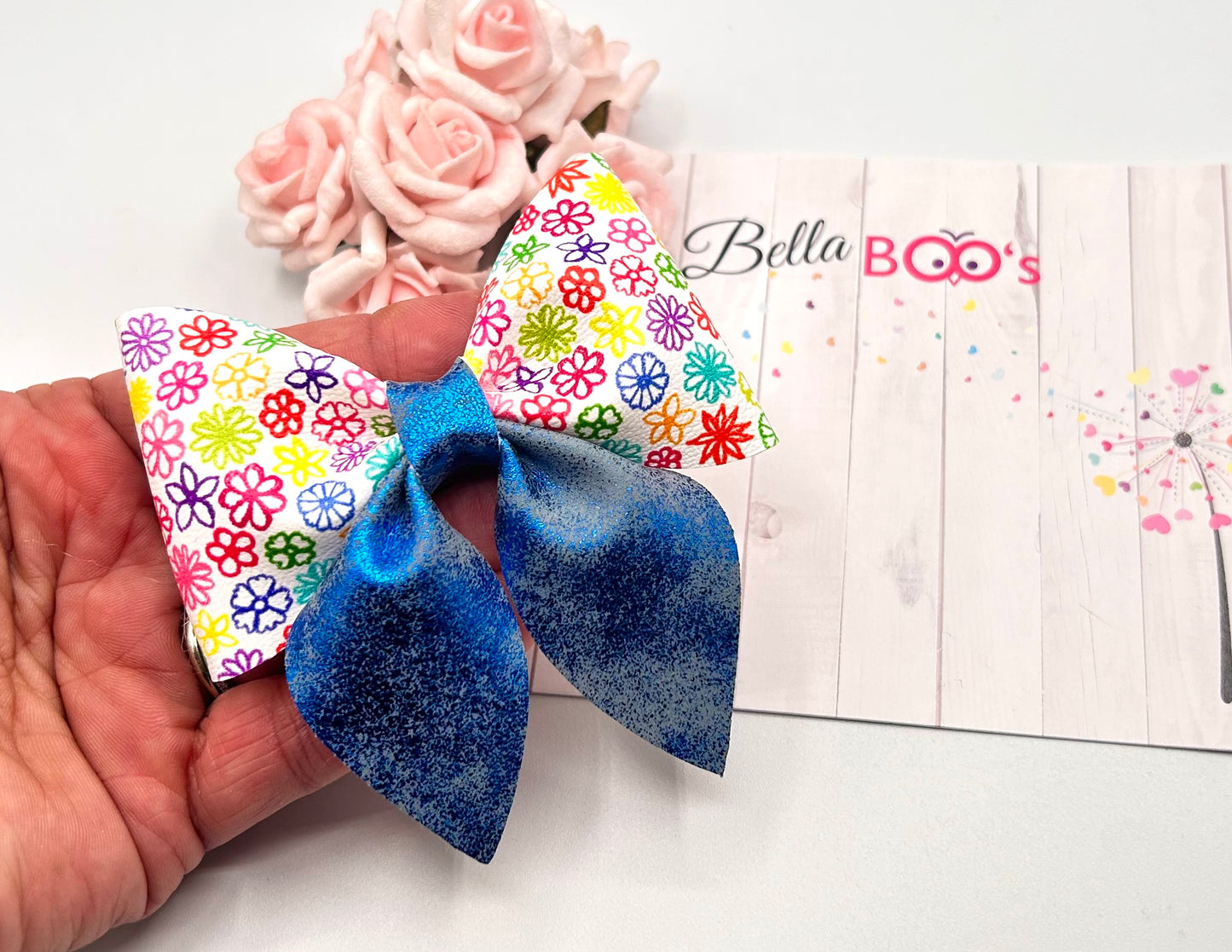 Multi Colour Drop Tail Tail Hair Bow