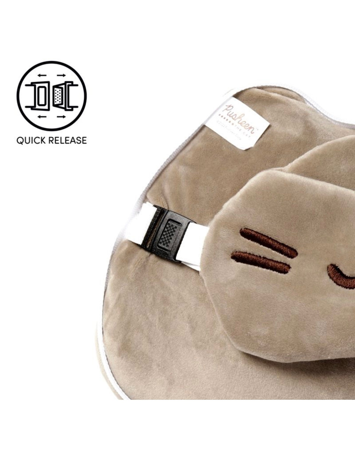 Relaxeazzz Pusheen Cat Shaped Travel Pillow & Eye Mask