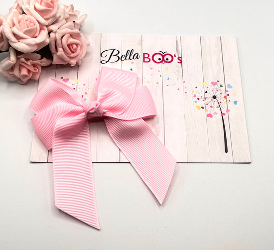 Ribbon Hair Bow - Pink Or White