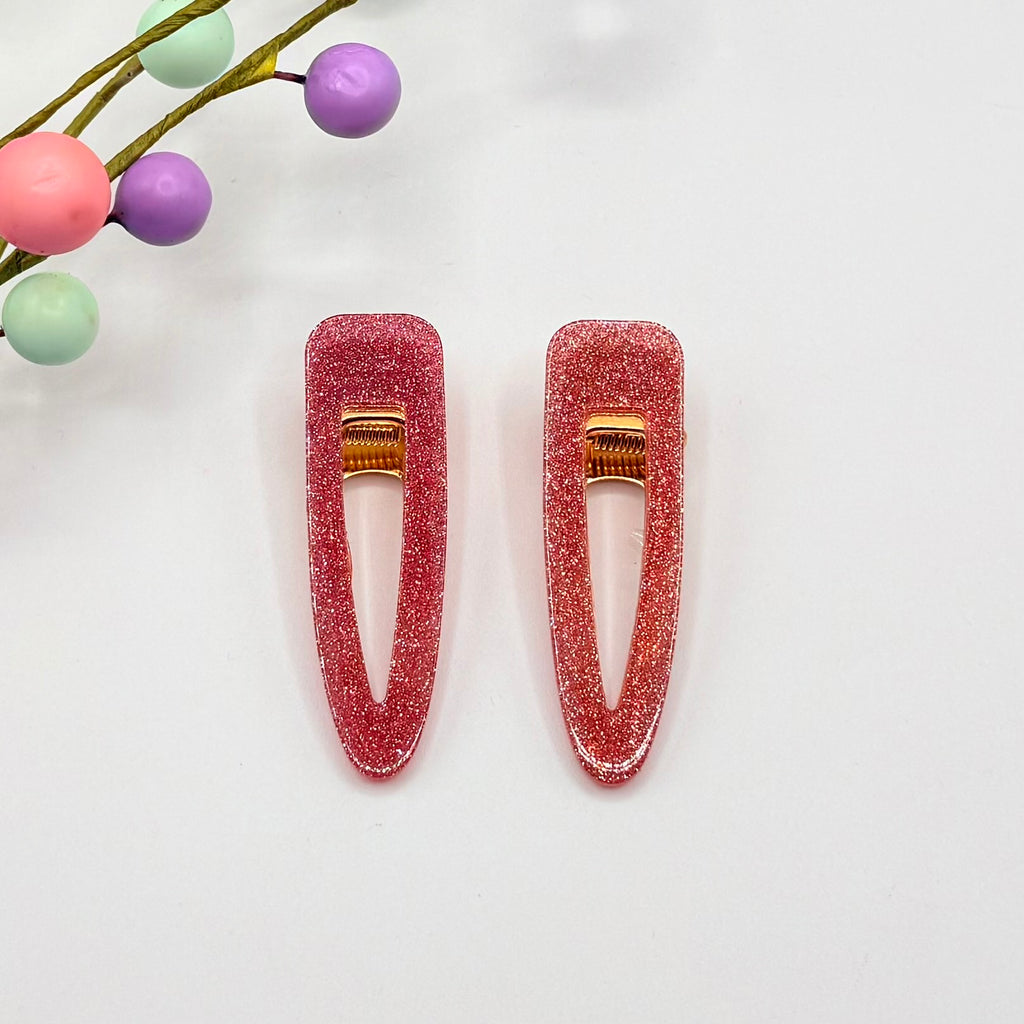 Pink Glitter Hair Clip Set Hair Clips