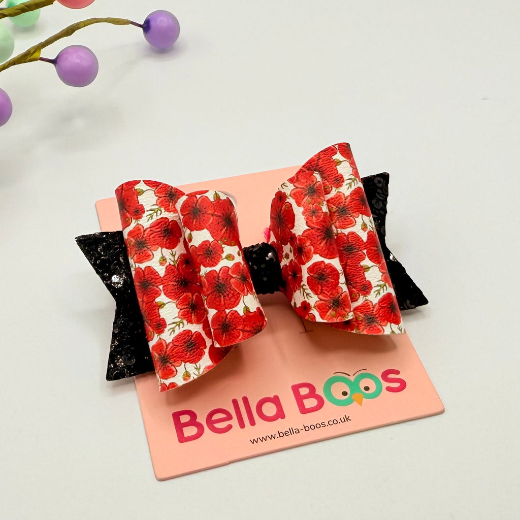 Poppy Fields Hair Bow Hair Bows
