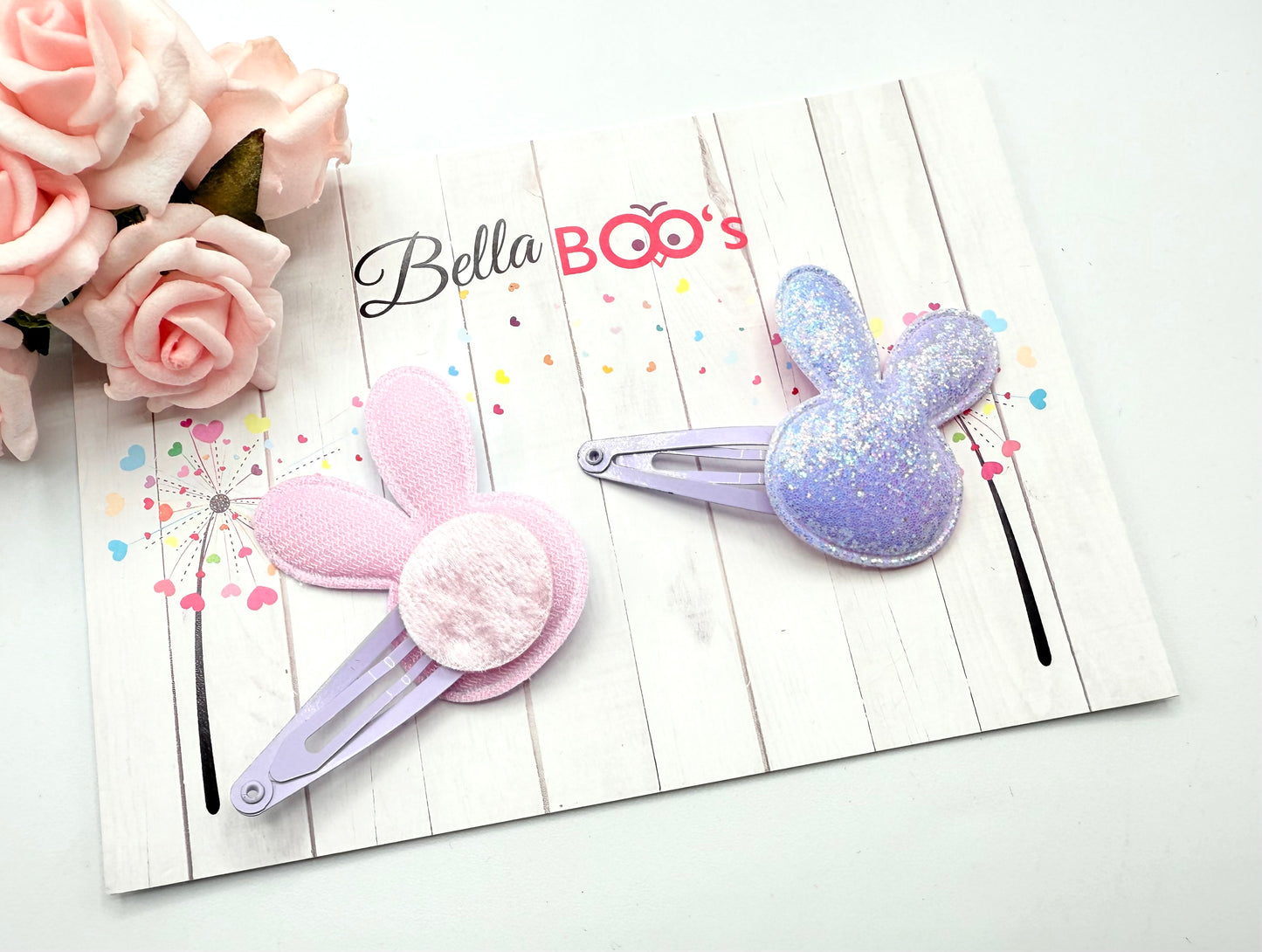 Sparkle Bunny Clip Set - Lilac