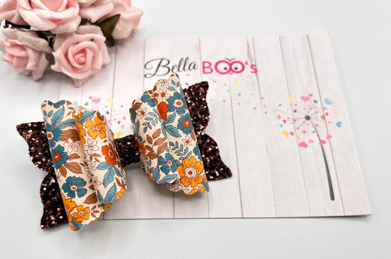 Autumn Floral Hair Bow