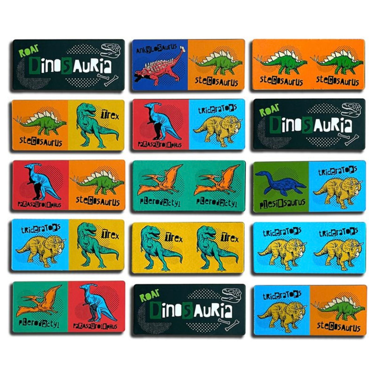 Dinosauria Kids Dominoes Set