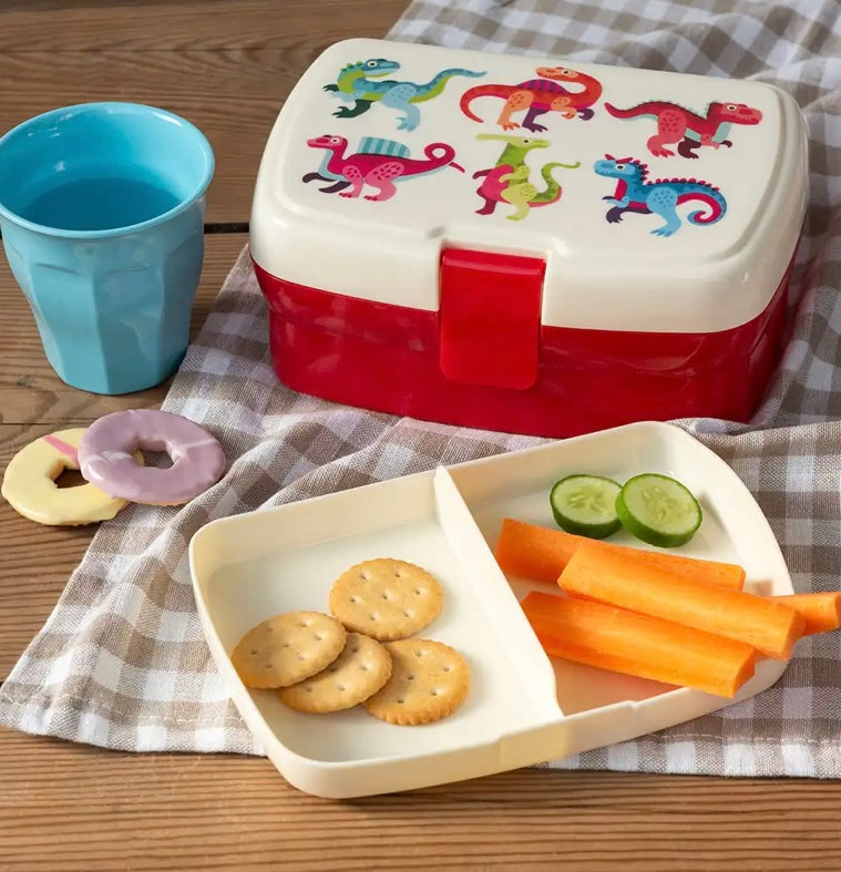 Lunch box with tray - Colourful Dinos